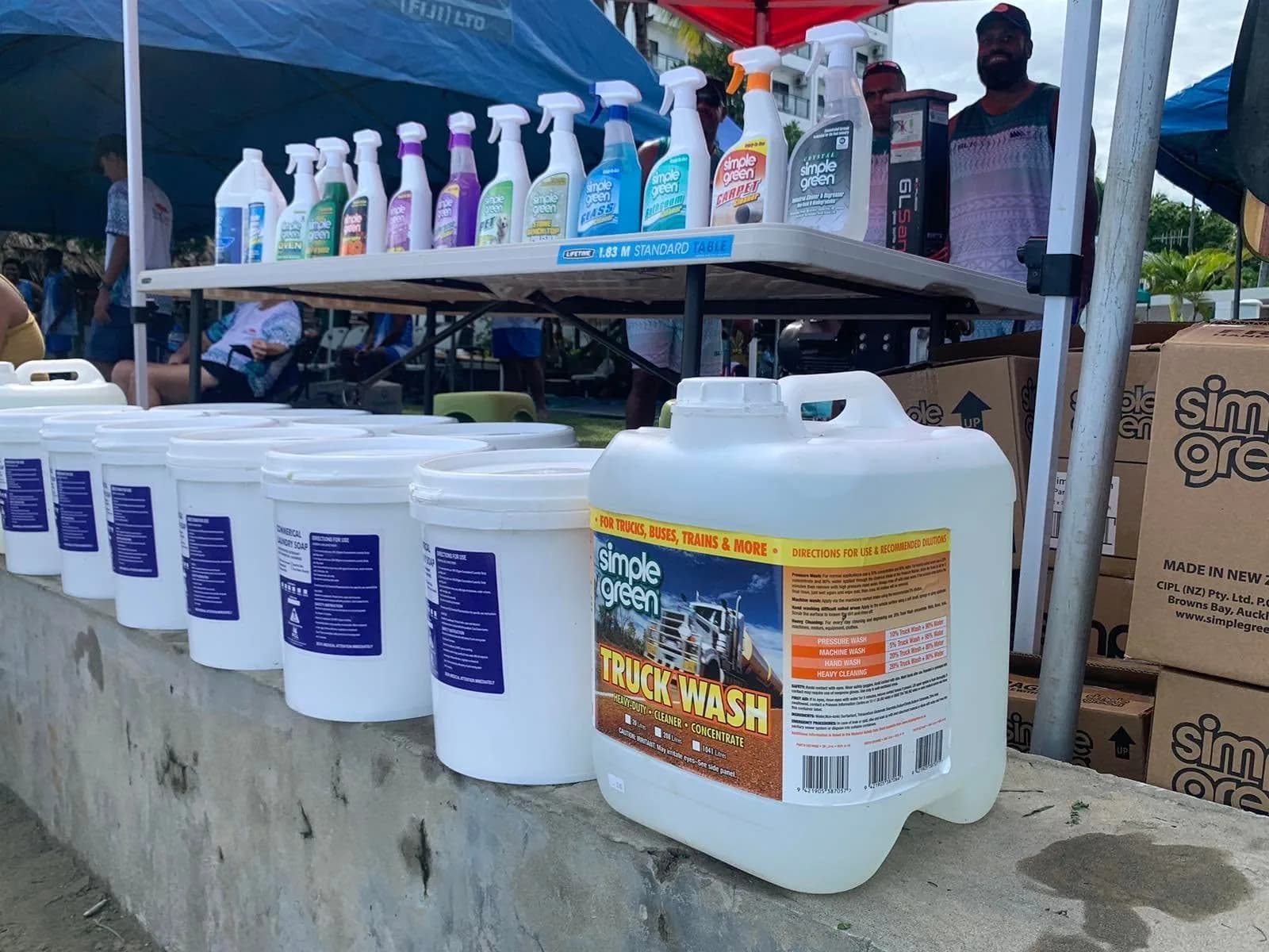 Simple Green cleaning products displayed at the business house regatta